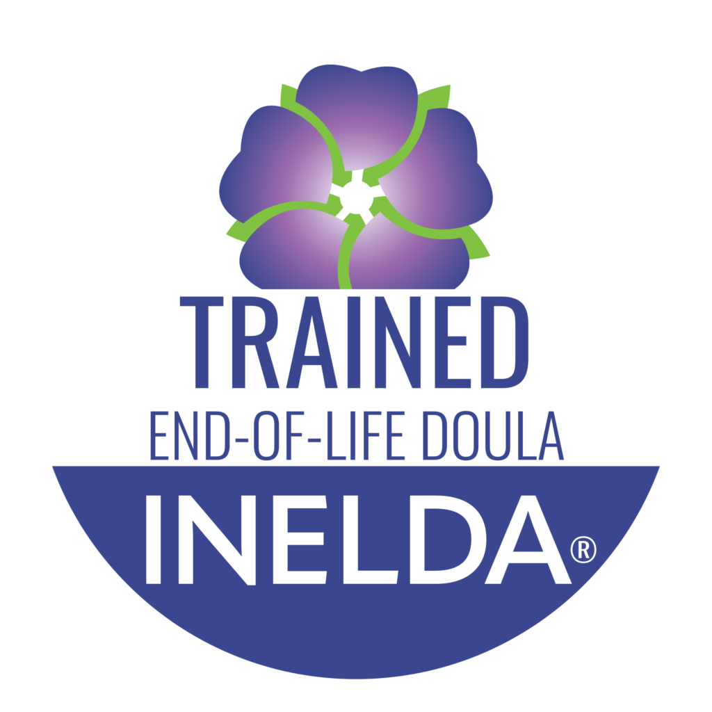 INELDA trained logo International End-of-Life Doula Association (INELDA)-Trained Doula Badge